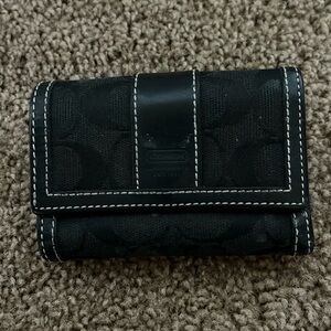 Coach Black Trifold Wallet